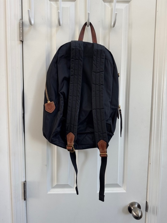 Frye Black Backpack with Brown Leather Accents and Gold Hardware main image 11